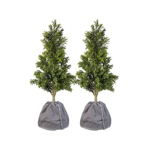 2 housses d¿hivernage pour pot de fleur - 40 x 40 cm - Anthracite