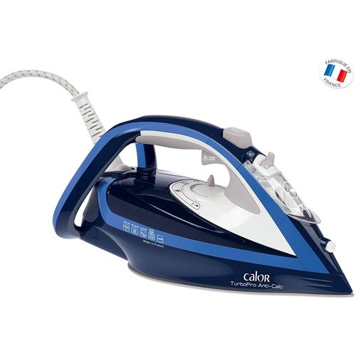 Fer À Repasser Vapeur Turbopro De 0,30l 2600w Bleu Blanc