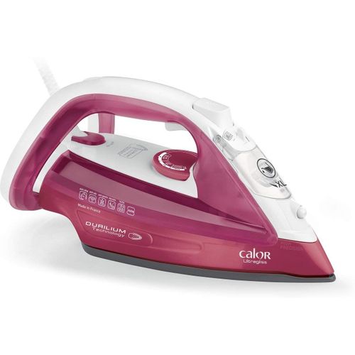 Fer À Repasser Vapeur De 0,30l 2400w Framboise Blanc