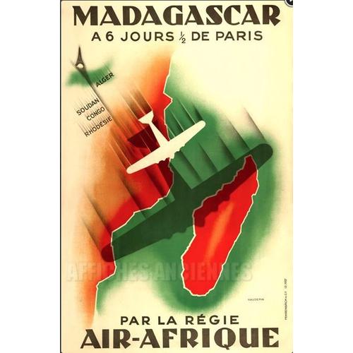 Affiche Air Afrique Madagascar