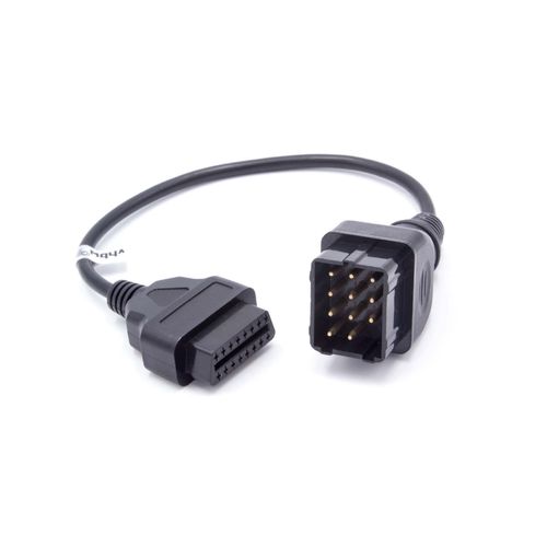 Vhbw Obd2 - Câble Adaptateur Pour Appareil De Diagnostic Obd Adapté À Tous Les Modèles Renault - Avec Connecteur 12 Broches