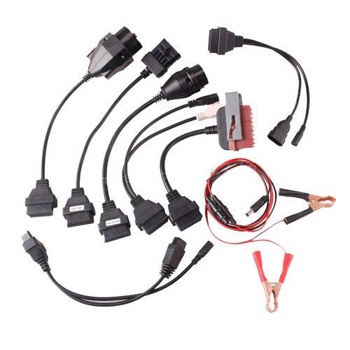 Vhbw Obd2 Kit De Câbles Pour Appareils De Diagnostic Obd Compatible Avec Alfa Romeo, Audi, Bmw, Fiat, Mercedes Benz, Opel, Peugeot, Seat, Skoda, Vw