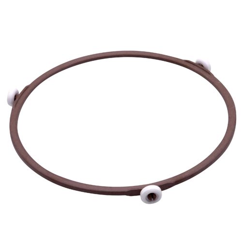 vhbw Support plateau tournant universel de 19cm pour micro-ondes compatible avec Bosch, Siemens, AEG, Severin - marron / blanc