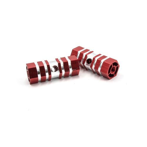 Vhbw Repose-Pieds Pour Vélo, Bmx, Vtt - Pegs De 6,6 X 2,5 Cm, Rouge