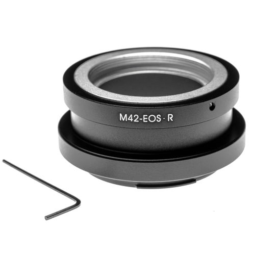 vhbw Bague compatible avec Canon EOS R, RP pour la fixation d'objectif avec filetage M42 à des systèmes appareils photos avec baïonette RF
