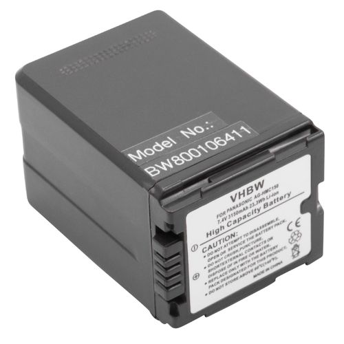 Batterie vhbw 3150mAh (7.4V) pour caméscope Panasonic HDC-TM300K, -TM700, -TM700K. Remplace batteries: VW-VBG390, VW-VBG390E, VW-VBG390K, VW-VBG390PP.