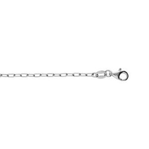 Bracelet Argent Rhodié Maille Rectangulaire 16+3cm
