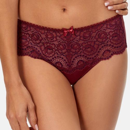 Culotte Midi Couvrante Flower Elegance Rouge Prune