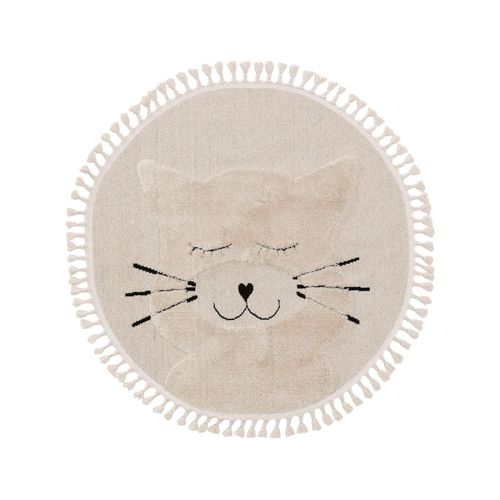 Lytte Tapis Enfant Momo Crème Diamètre 120 Cm Rond