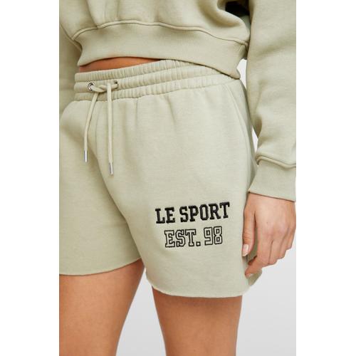 Le Sport Embroidered Sweat Short - Vert - L