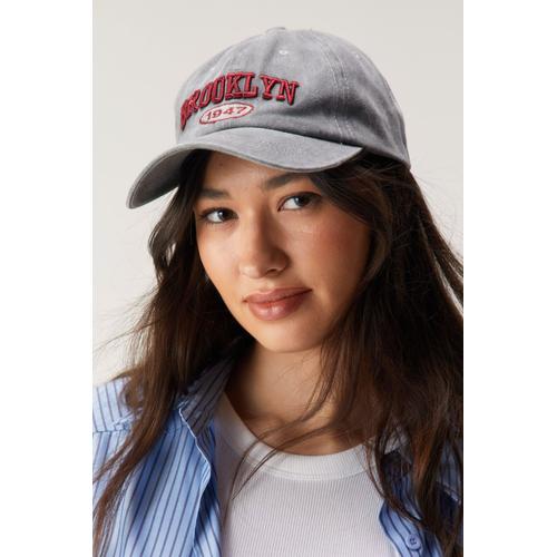 Brooklyn Acid Wash Cap - Gris - One Size