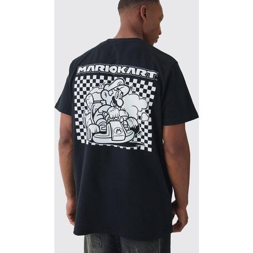 Oversized Mario Kart Racing License T-Shirt Homme - Noir - M, Noir