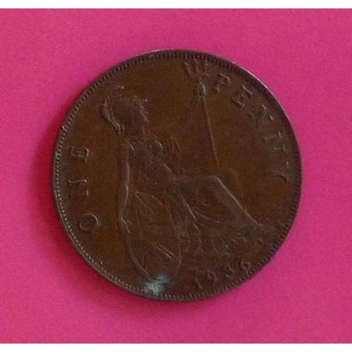 Royaume Uni Pièce De 1 Penny Georges 5 Bronze De 1936