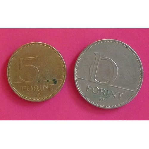 Hongrie Lot De 2 Pièces Différentes De 1995