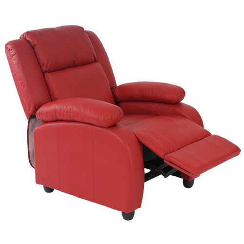 Fauteuil De Télévision, Fauteuil Relax Lincoln, Relaxation, Similicuir   Rouge