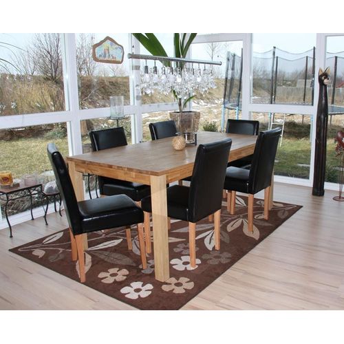 Lot De 6 Chaises De Séjour Littau   Simili-Cuir, Noir, Pieds Clairs