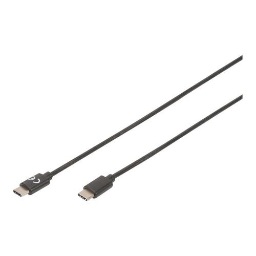 DIGITUS - Câble USB - 24 pin USB-C (M) pour 24 pin USB-C (M) - USB 2.0 - 3 A - 4 m - Prise en charge de Power Delivery - noir