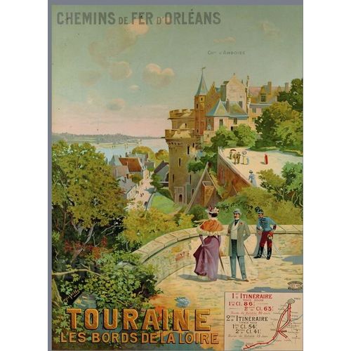 Affiche Touraine Et Les Bords De La Loire