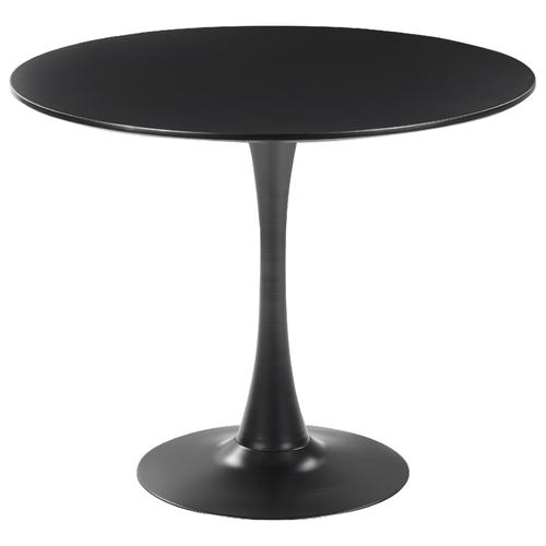 Table De Salle À Manger Noire Et Ronde 90 Cm Boca