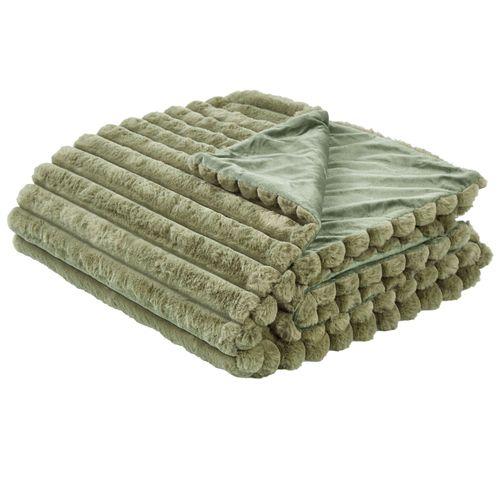 Couvre-Lits Rakya Fourrure Synthétique 150 X 200 Cm Vert