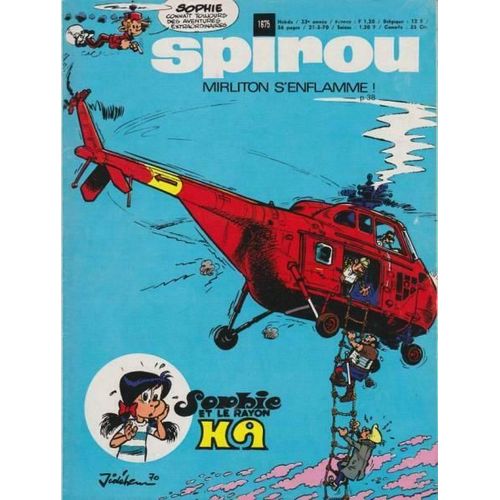 Spirou N° 1675 (21 Mai 1970) ## Avec Mini B.D. En Couleurs À Découper (La Famille Tiktak) + Mini Poster Publicitaire En Couleurs Shelle : L'épopée De L'espace + Poster Couleurs : Le Coq De Bruyère