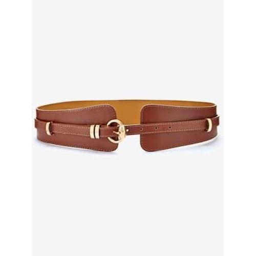 Ceinture 2 En 1 ¿ Avec Fine Ceinture Amovible - - Marron