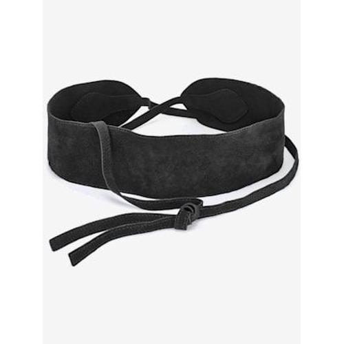 Ceinture Tendance En Cuir Velours Doux De Qualité - - Noir