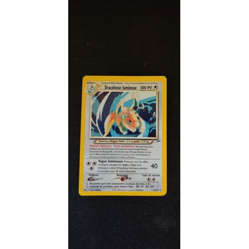 Carte Pokemon Dracolosse Lumineux 1995-2000 14/105 Bon État