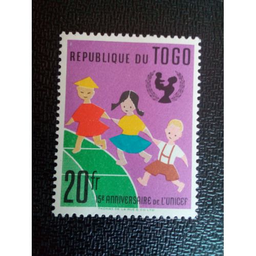 Timbre Togo Yt 346 15e Anniversaire De L'unicef 1961 ( 41104 1 )