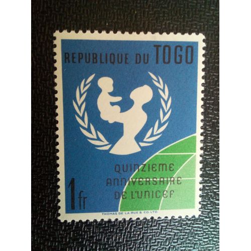 Timbre Togo Yt 344 15e Anniversaire De L'unicef 1961 ( 41104 1 )