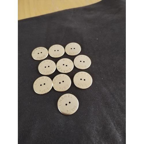 Lot De 10 Boutons Dorés Mat Gravés