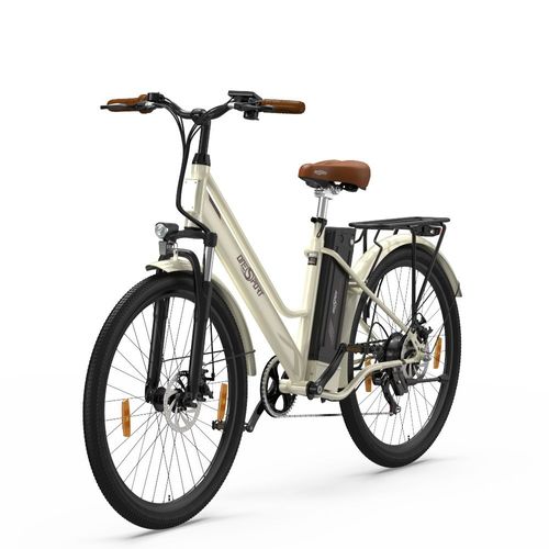 Vélo, Vélo Électrique Onesport Ot18-3, E-Bike,Moteur 250w, Batterie De Grande Capacité 36v14.4ah, Peut Rouler 40km, La Vitesse Maximale Peut Atteindre 25km/H-Couleur Beige