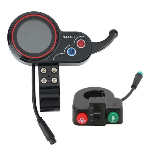 Compteur de Tableau Bord Scooter éLectrique NJAX-T 36V 48V RéGlable + Bouton Commutation 6PIN pour Accessoires