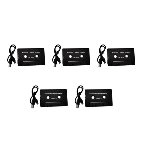 5X Universal Cassette Bluetooth 5.0 Audio Car Tape Adaptateur Stéréo Aux avec Mic pour Téléphone MP3 Câble AUX Lecteur CD