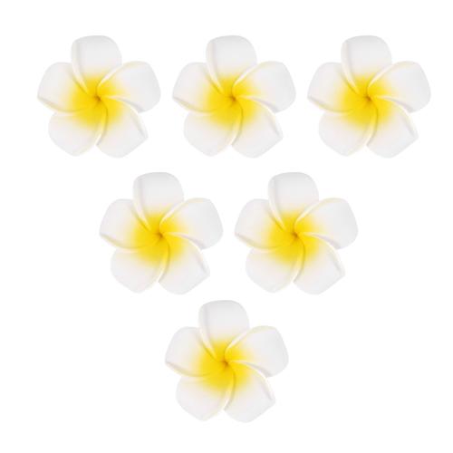 100 PièCes SéRies Mousse Blanche Frangipanier HawaïEn Artificiel Plumeria Fleur PéTales Casquette Chapeau de Cheveux Couronne Bricolage DéCoration Mariage 5 Cm