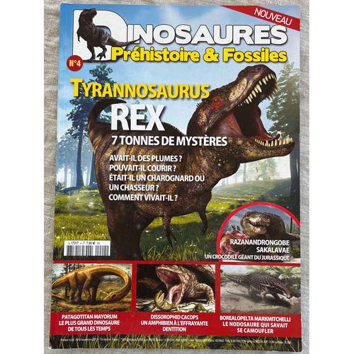 Dinosaures. Préhistoire &  Fossil. No 4. Novembre 2017. Tyrannosaurus . Rex, 7 Tonnes De Mystère. . Avait-Il Des Plumes Pouvait-Il Courir ?.