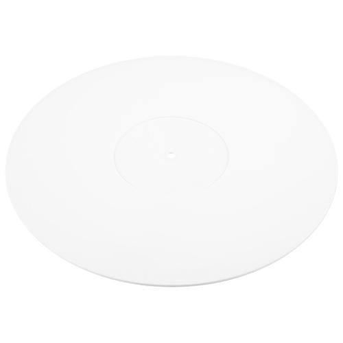 Plaque Tournante en Acrylique Slipmat pour Tourne-Disques Vinyle LP - 2,5 Mm D'éPaisseur des Basses plus SerréEs Tapis de Plateau 12 Pouces (Blanc)