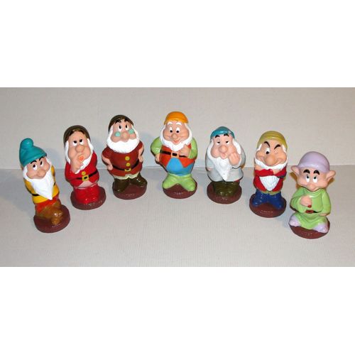 Les 7 Nains De Blanche Neige Lot De 7 Pouet Pouet Figurines Souples 14 Cm