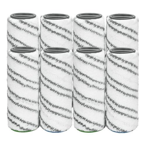 Lot de 8 Rouleaux Rechange pour Multi-Surfaces FC, Compatibles avec les Nettoyeurs Durs FC7 FC5 FC3 FC3D Gris