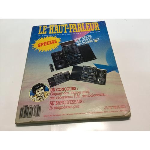 Le Haut Parleur N° 1770 / 15 Novembre 1989 . Tout Savoir Sur Plus De 100 Chaînes Midi.