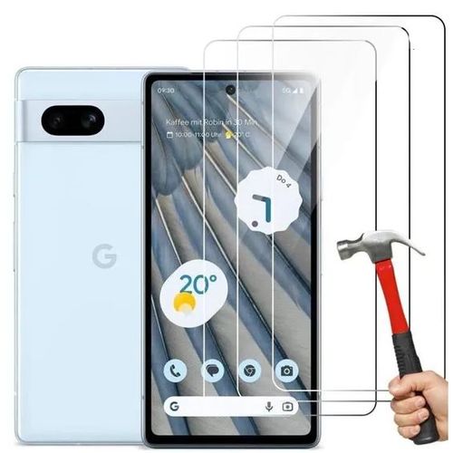 Hqselection® Lot De 3 Verre Trempé Pour Google Pixel 7a .Film De Protection D'écran Transparent - Anti Rayures - Ultra Résistant Dureté 9h