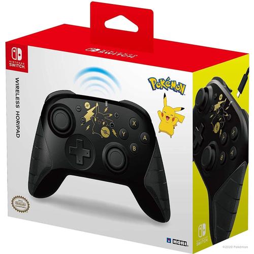 Manette Sans Fil Horipad Pokémon Pikachu Noir/Doré