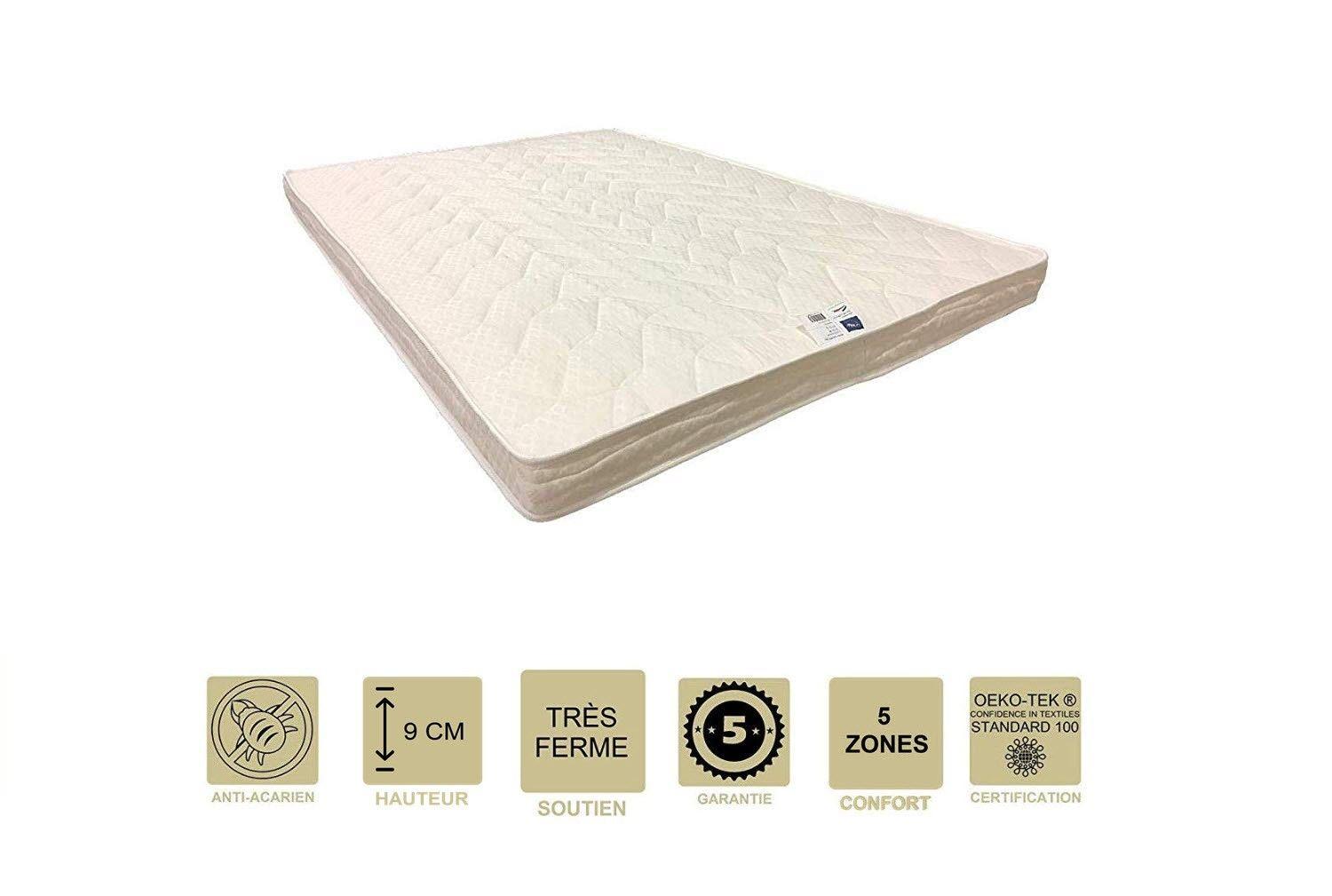 Matelas 160x200 - Mousse à Mémoire de Forme HD - Très ferme IDEAL