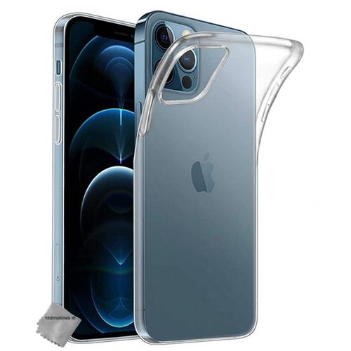 Housse Etui Coque Gel Fine Apple Iphone 12 / 12 Pro + Film Ecran - Transparent Tpu