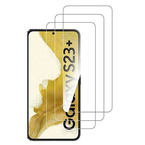 Hqselection® Lot De 3 Verre Trempé Pour Samsung Galaxy S23 Plus /S23 + .Film De Protection D'écran Transparent - Anti Rayures - Ultra Résistant Dureté 9h