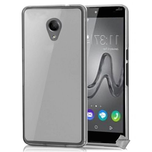 Housse Etui Coque Pochette Silicone Gel Fine Pour Wiko Robby + Film Ecran - Blanc Transparent