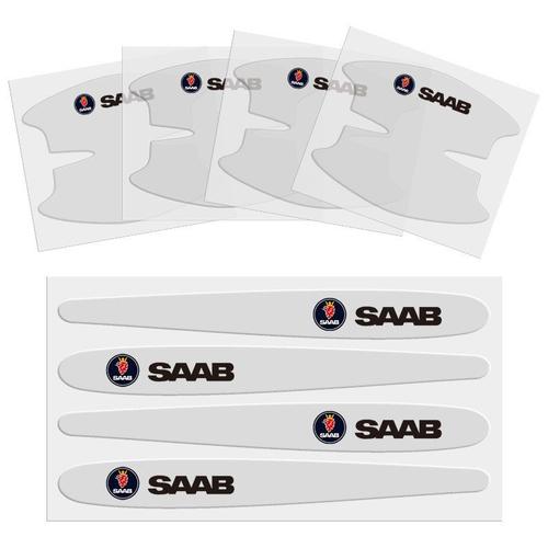 8 Pcs Porte Collision Bande Anti - Rayures Poignée Autocollant De Protection De Porte De Voiture Décoration Pour Saab