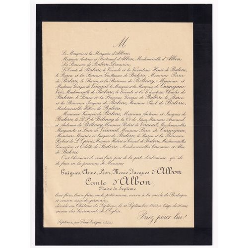 Comte D'albon Septème Isère Comte De Balorre De Belinay De Verneuil De Carmejane