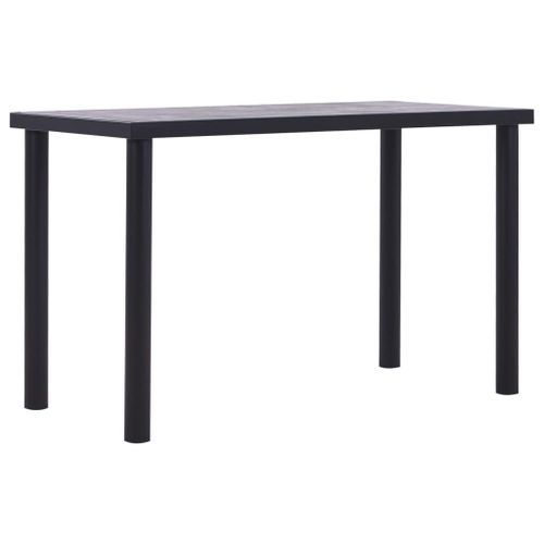 Vidaxl Table De Salle À Manger Noir Et Gris Béton 120x60x75 Cm Mdf