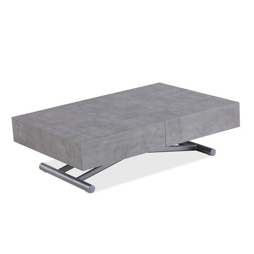 Table Relevable Extensible Harie Béton 120/170 X 80 Cm